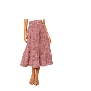 Floral Midi Skirt - Pink size medium